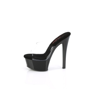 Vinile 15 cm GLEAM-601 ciabatta tacco alto neri
