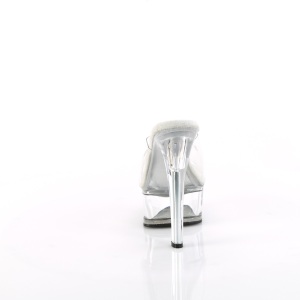 Vinile 15 cm GLEAM-601 ciabatta tacco alto trasparenti