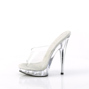 Vinile 15 cm SULTRY-601 ciabatta tacco alto trasparenti