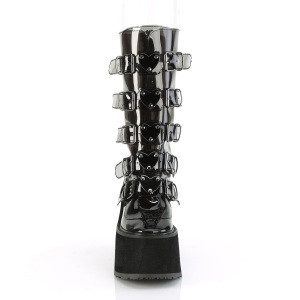 Vinyl 14 cm SWING-230C buckle boots - alternative boots platform black