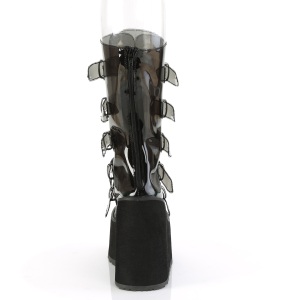 Vinyl 14 cm SWING-230C buckle boots - alternative boots platform black