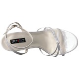 White 15 cm DOMINA-108 transvestite shoes