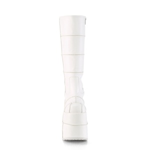 White 18 cm STACK-301 demonia boots - unisex cyberpunk boots