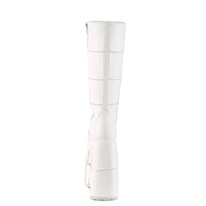 White 18 cm STACK-301 demonia boots - unisex cyberpunk boots