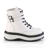 White Leatherette 3 cm LILITH-152 demonia ankle boots platform