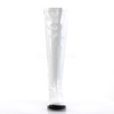 White Patent 7,5 cm GOGO-300WC knee high womens boots with wide calf