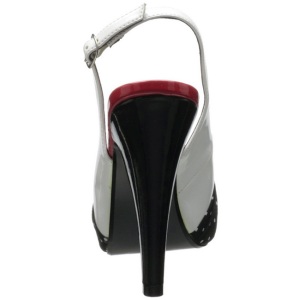 White Points 12 cm retro vintage BETTIE-09 Platform Pumps Peep Toe