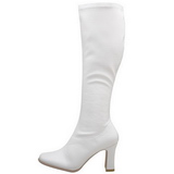 White Shiny 9,5 cm FUNTASMA KIKI-350 Women Knee Boots