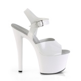White high heels 18 cm SKY-308N JELLY-LIKE stretch material platform high heels