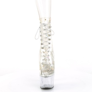White transparent 18 cm ADORE-1020C-2 Exotic stripper ankle boots