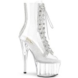 White transparent 18 cm ADORE-1021C-2 Exotic stripper ankle boots