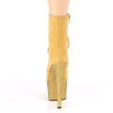 Yellow glitter 18 cm ADORE-1020FSMG Exotic pole dance ankle boots